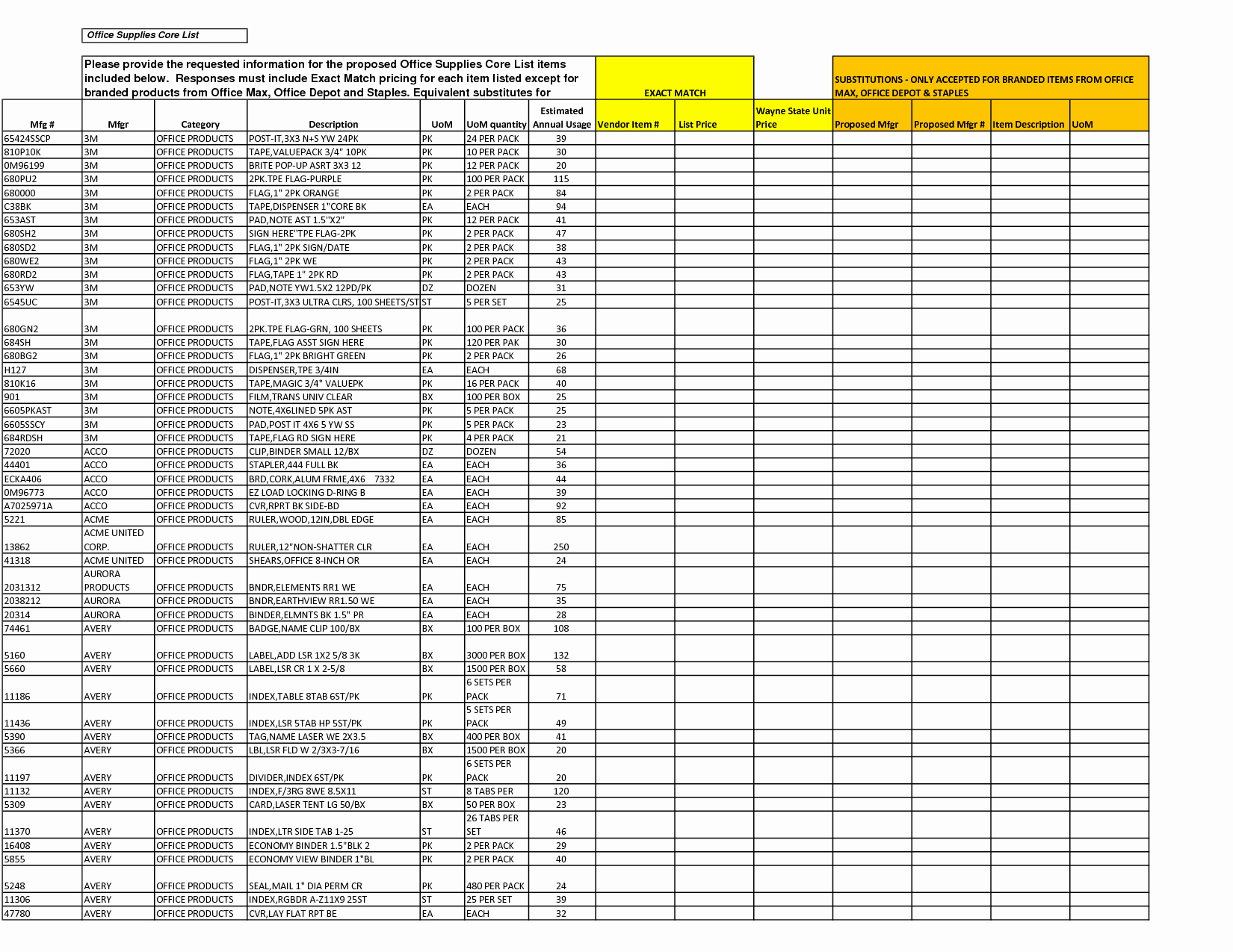 Office Supply order form Template Elegant Easy to Use Fice Supply Inventory List Template for Your