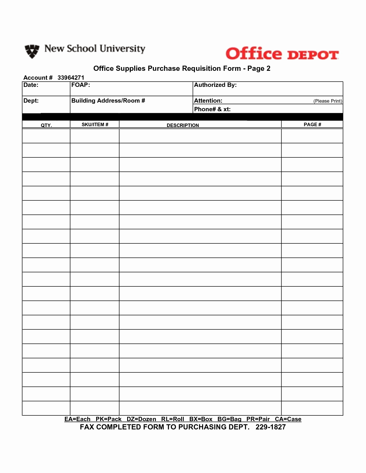 Office Supply order form Template Fresh Fice Supply Checklist Templates for Your Business Violeet