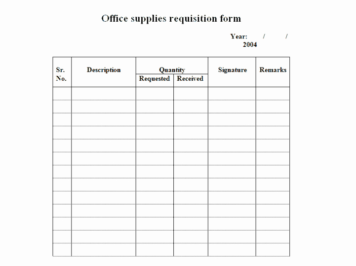 Office Supply order form Template New 4 Requisition form Templates Excel Xlts