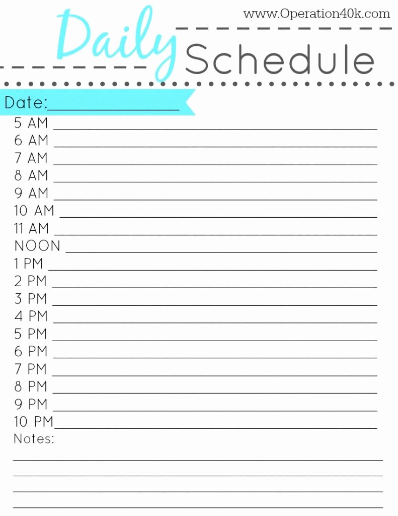 One Day Schedule Template Awesome Family Binder Free Printable Set 2019