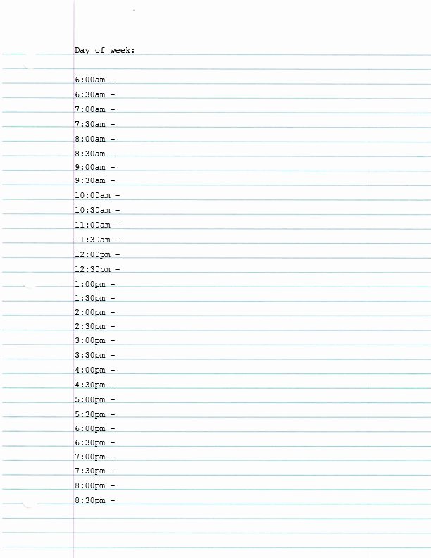 One Day Schedule Template Beautiful E Day Schedule Template