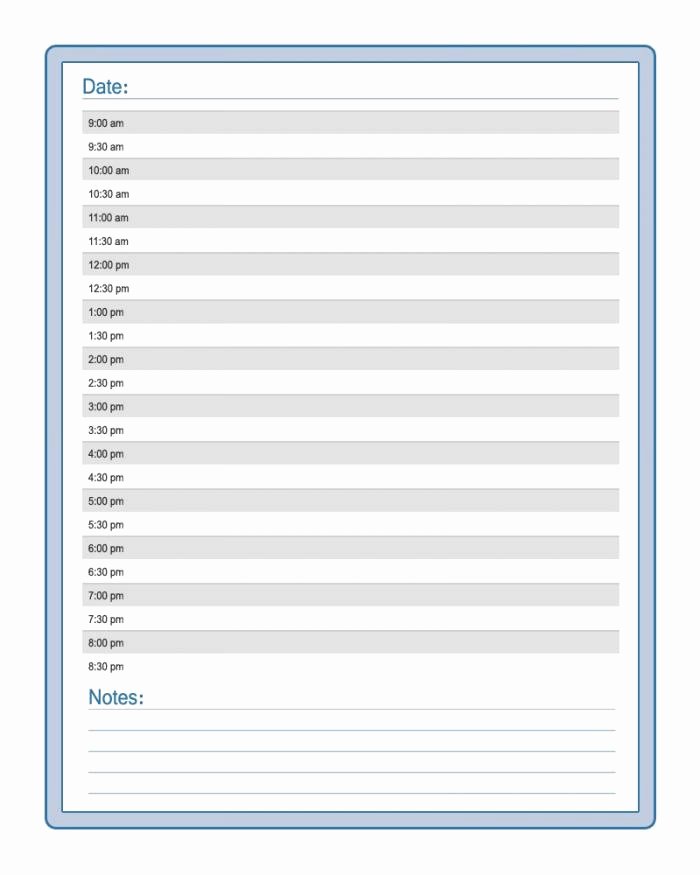 One Day Schedule Template Best Of Free Daily Printable Schedule Template