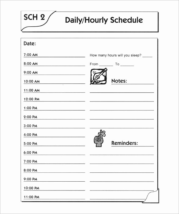 One Day Schedule Template Fresh Day Schedule Template – 7 Free Word Excel Pdf format