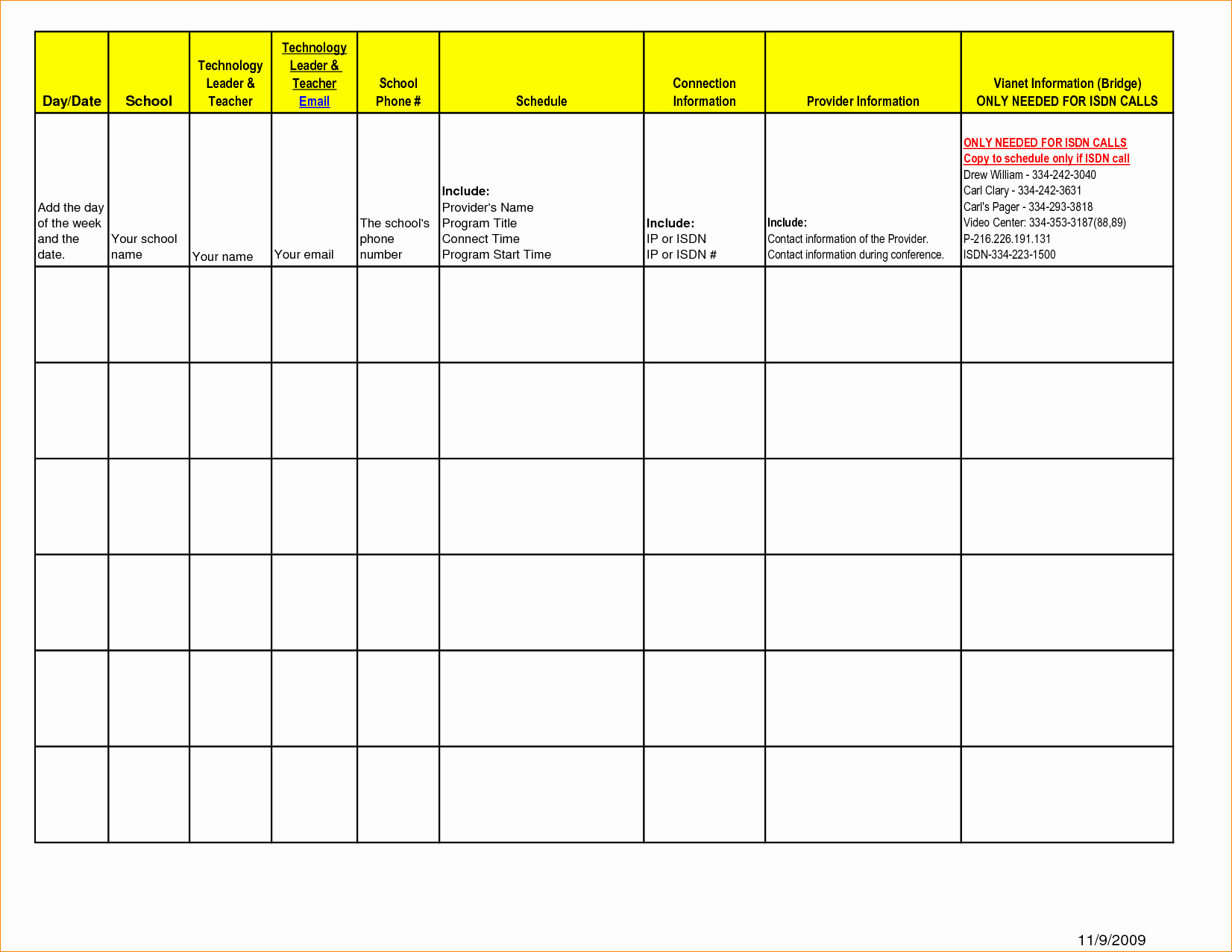 One Day Schedule Template Fresh Weekly Schedule Template Monday Friday