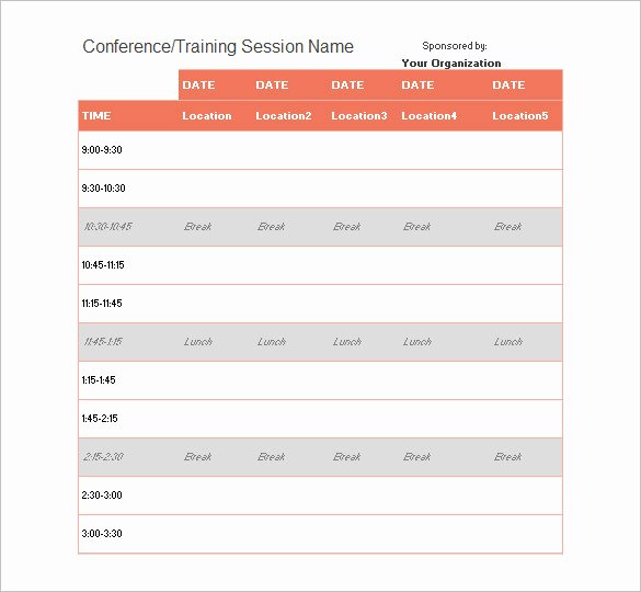 One Day Schedule Template Inspirational 19 event Schedule Templates Word Excel Pdf