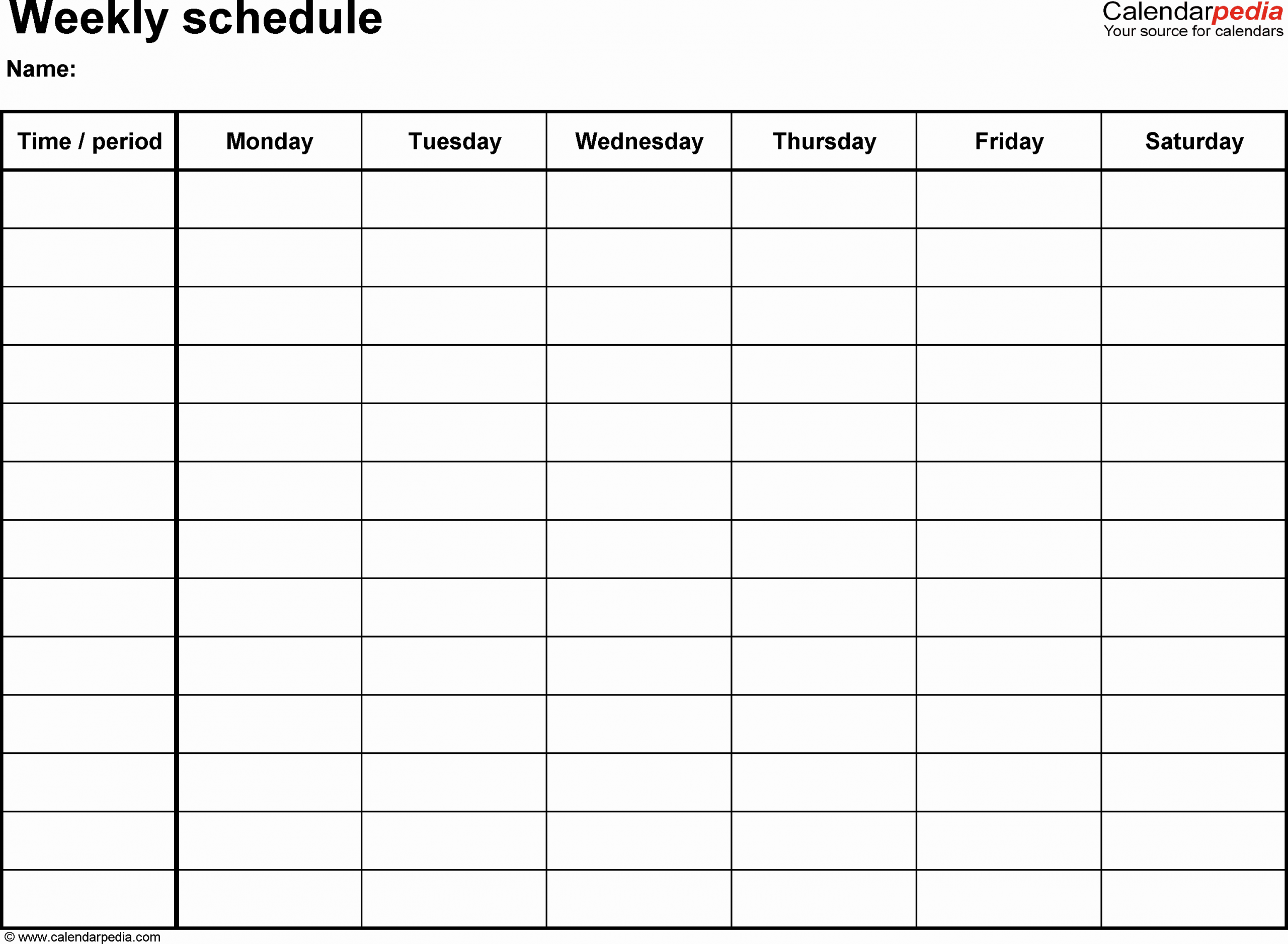 One Day Schedule Template New Free Weekly Schedule Templates for Excel 18 Templates