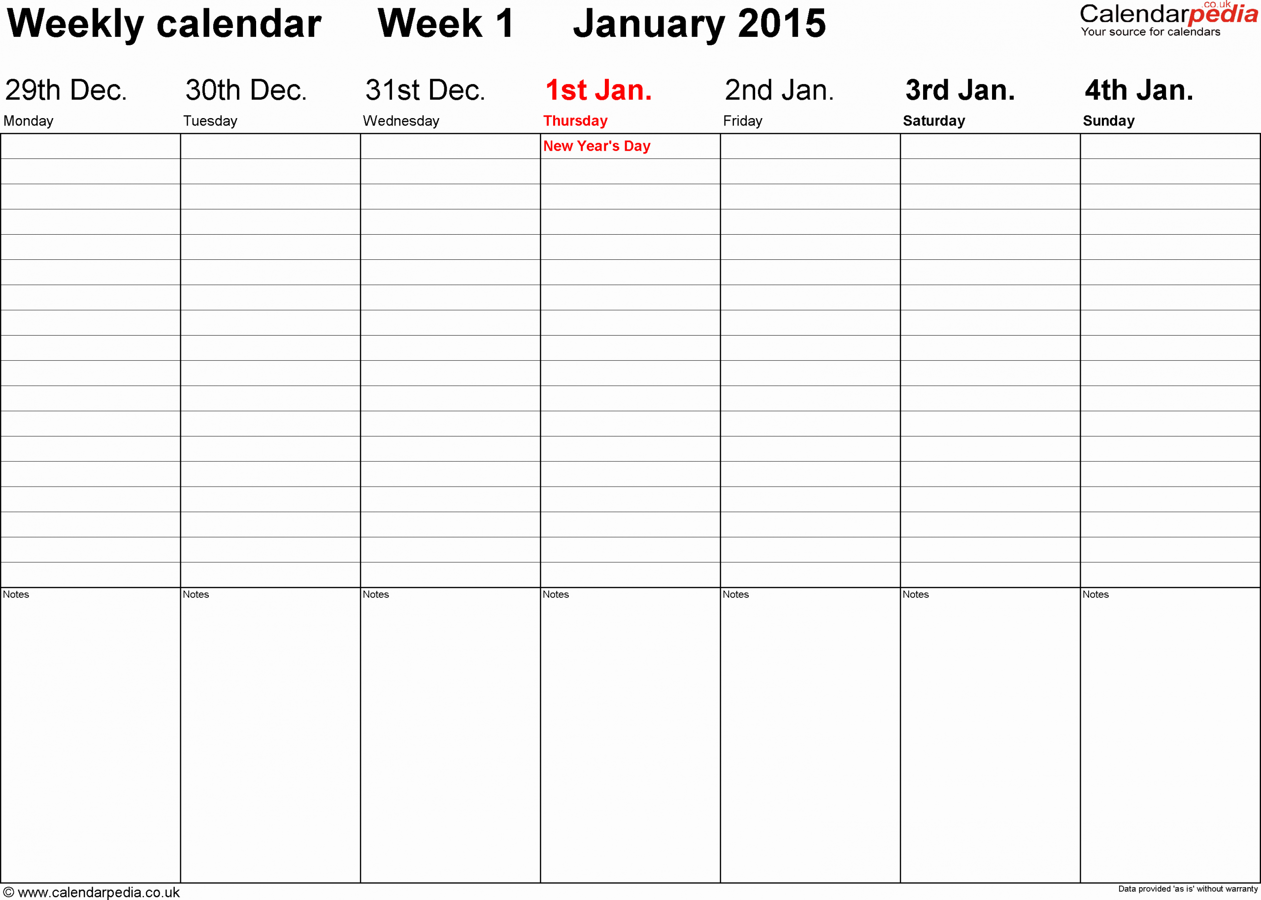 One Day Schedule Template Unique Weekly Calendar 2015 Uk Free Printable Templates for Word