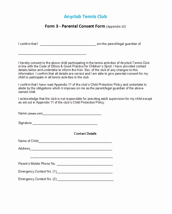Parental Consent form Template Travel Lovely 50 Printable Parental Consent form &amp; Templates Template Lab