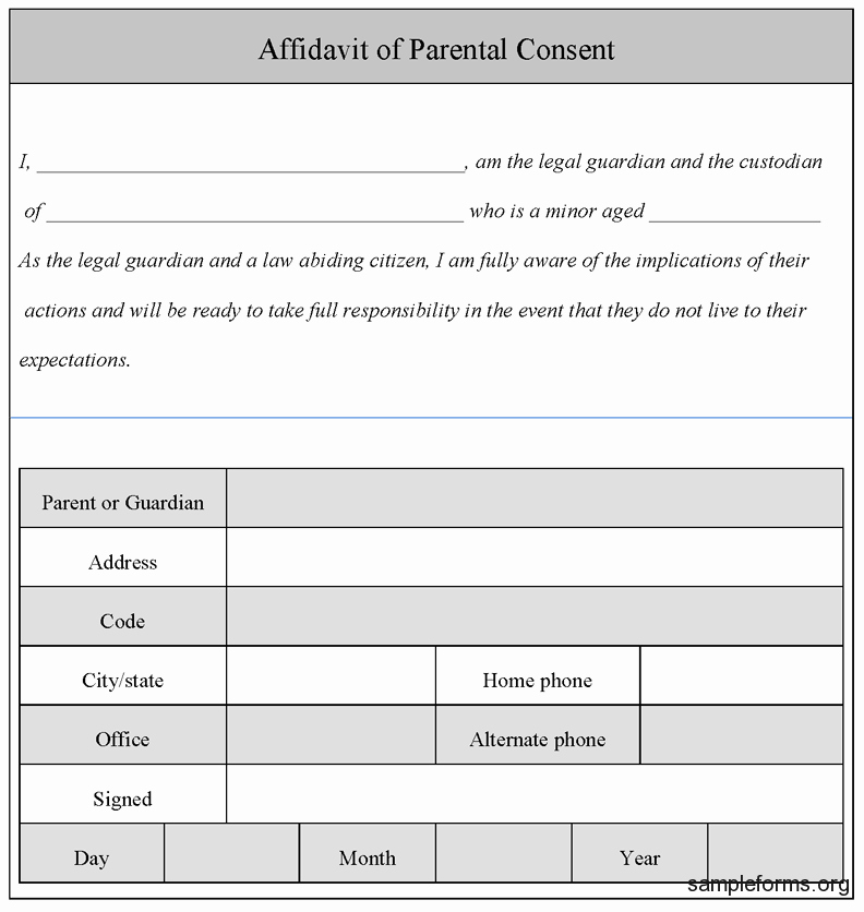 Parental Consent form Template Travel Luxury 30 Of Parental Consent form Template