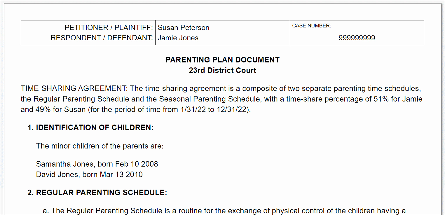 Parenting Plan Calendar Template Best Of Parenting Plan Template Customizable Printable 100 Options