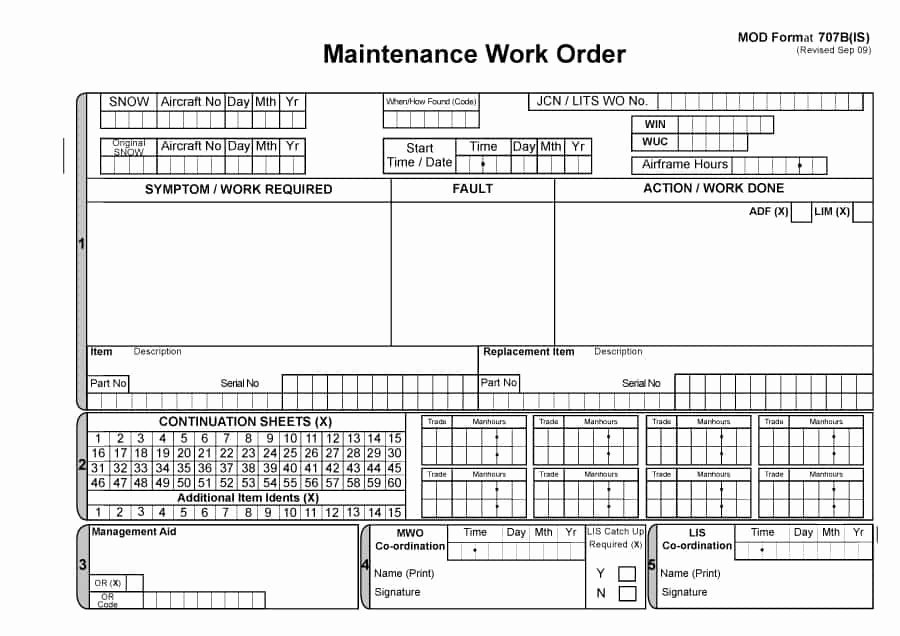 Part order form Template Awesome 40 order form Templates [work order Change order More]