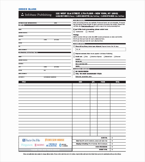 Part order form Template Elegant 43 Blank order form Templates Pdf Doc Excel