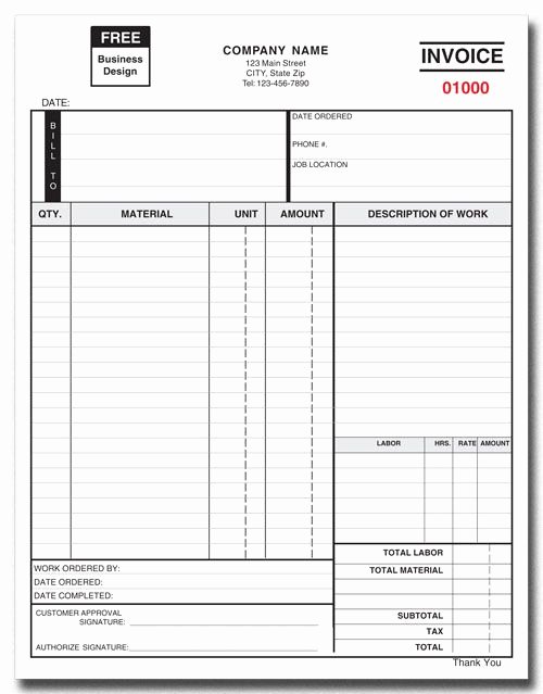 Part order form Template Unique Invoice form 751 2 Part or 3 Part Products by Industry