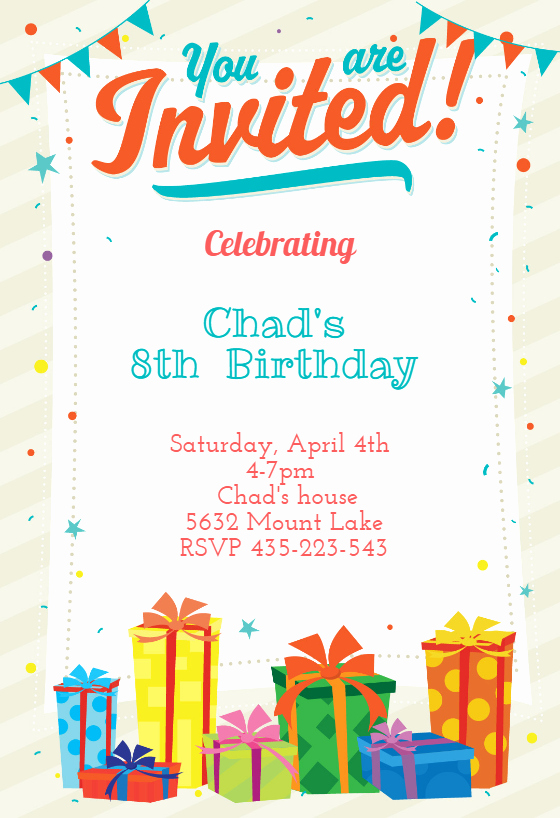 Party Invitation Template Free Beautiful You are Invited Birthday Invitation Template Free