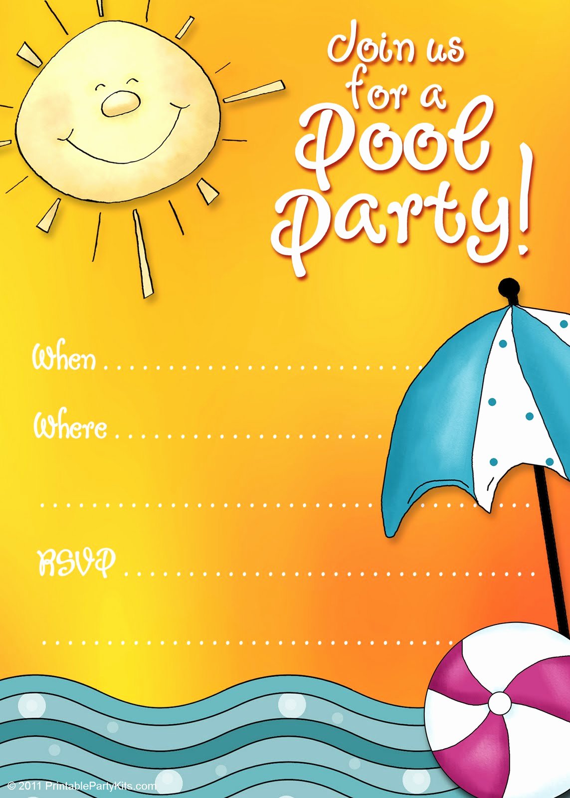 Party Invitation Template Free Elegant Free Printable Party Invitations Summer Pool Party Invites