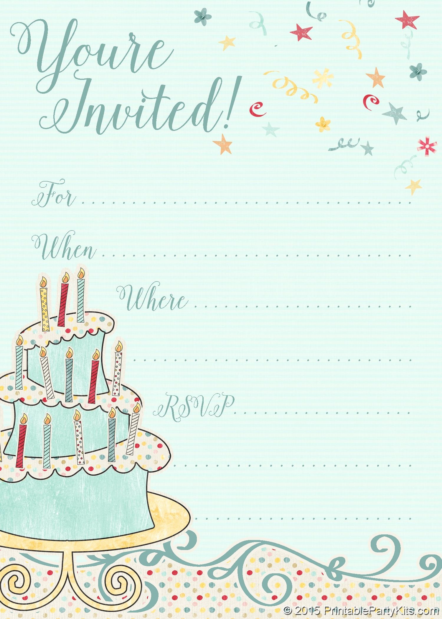 Party Invitation Template Free Luxury Free Printable Whimsical Birthday Party Invitation