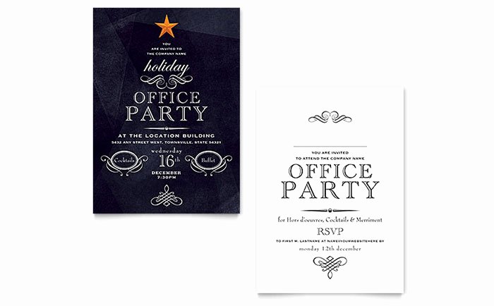 Party Invitation Template Microsoft Word Awesome Fice Holiday Party Invitation Template Word &amp; Publisher