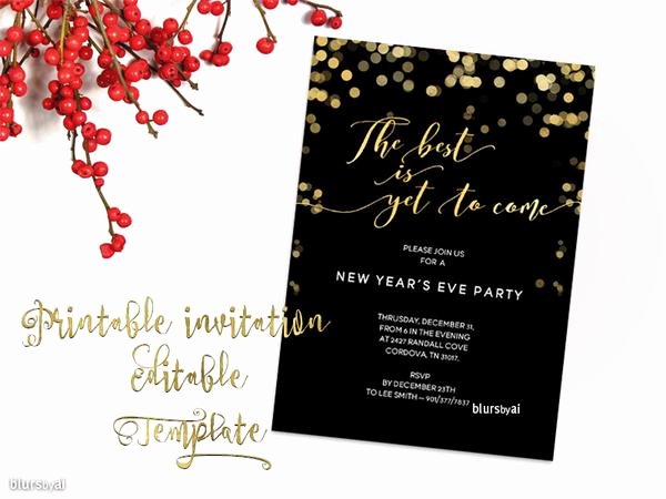 Party Invitation Template Microsoft Word Fresh Printable New Year S Eve Party Invitation Template for