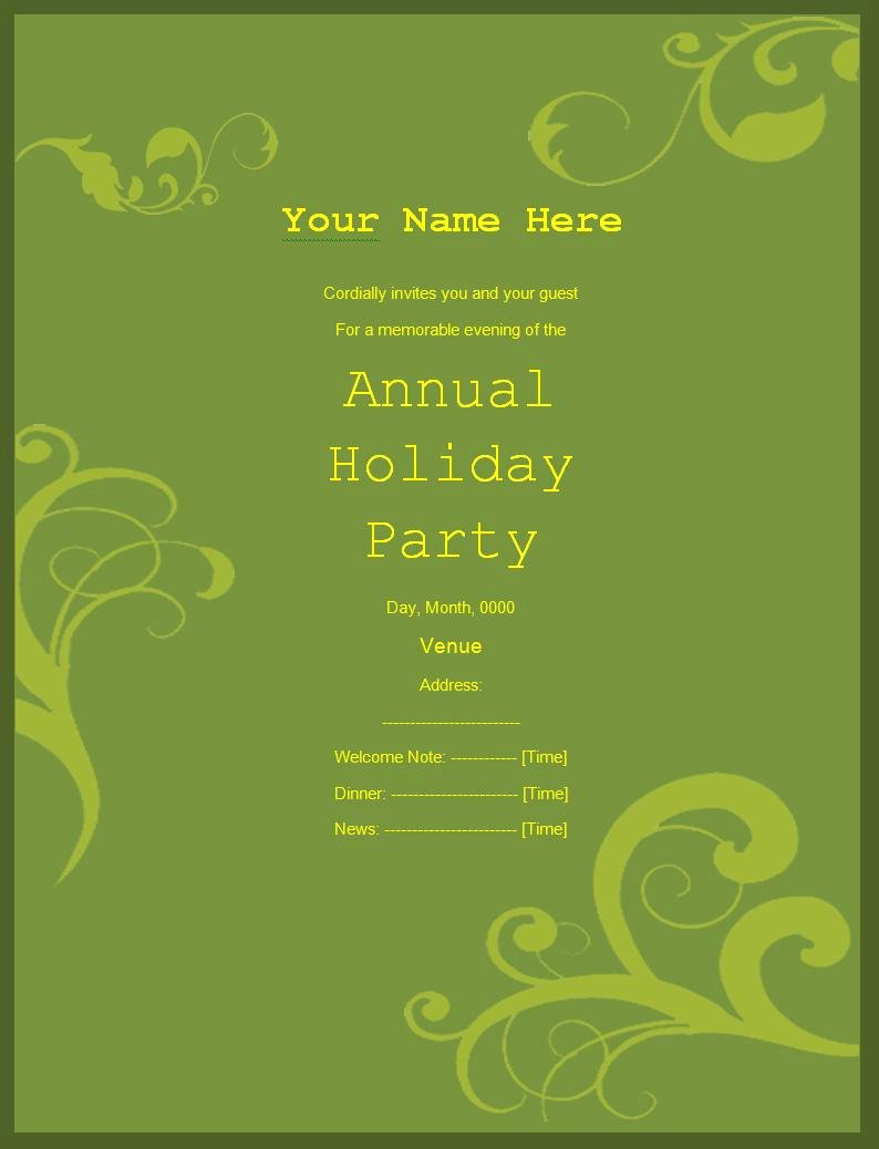 Party Invitation Template Microsoft Word New Party Invitation Templates