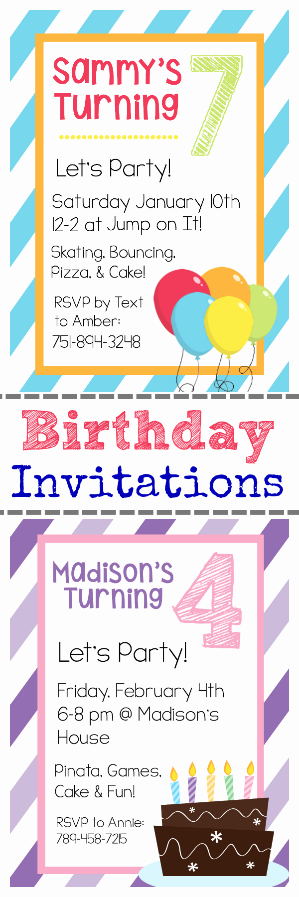 Party Invitation Template Printable Elegant Free Printable Birthday Invitation Templates