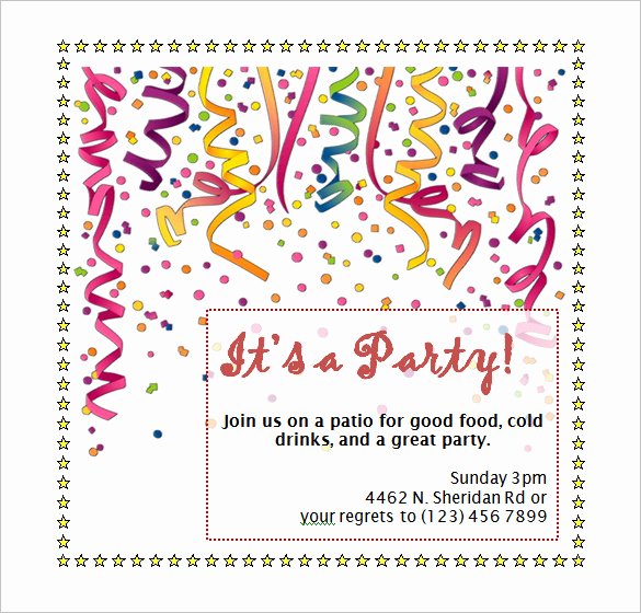 Party Invitations Template Word Luxury 50 Microsoft Invitation Templates Free Samples