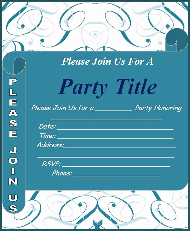 Party Invitations Template Word Unique Invitation Templates