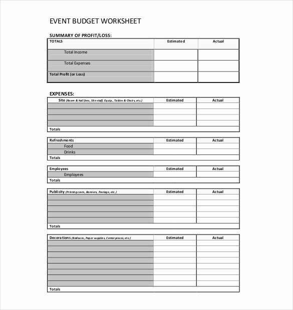 Party Planning Budget Template Beautiful 11 event Bud Templates Free Sample Example format