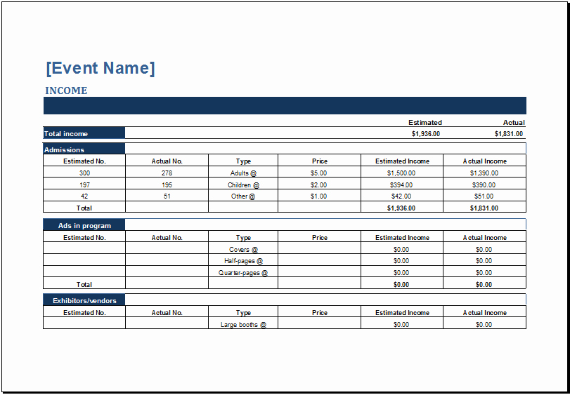 Party Planning Budget Template Lovely Ms Excel Generic event Bud Templates