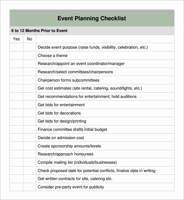 Party Planning List Template Best Of 11 Sample event Planning Checklists – Pdf Word