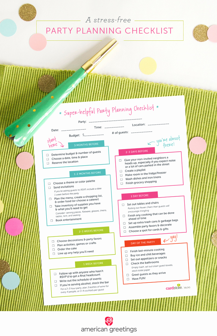 Party Planning List Template Best Of A Stress Free Party Planning Checklist and A Free
