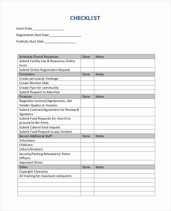 Party Planning List Template Inspirational event Planning Checklist Template Free