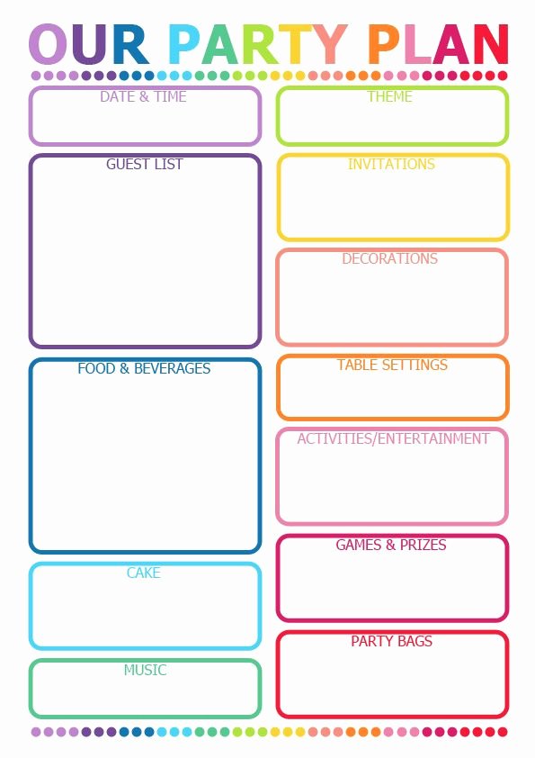 Party Planning List Template Lovely How to Plan A Party Printable Planner