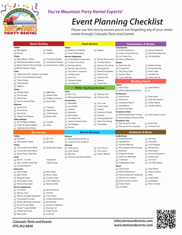 Party Planning List Template Unique Party Planning Checklist