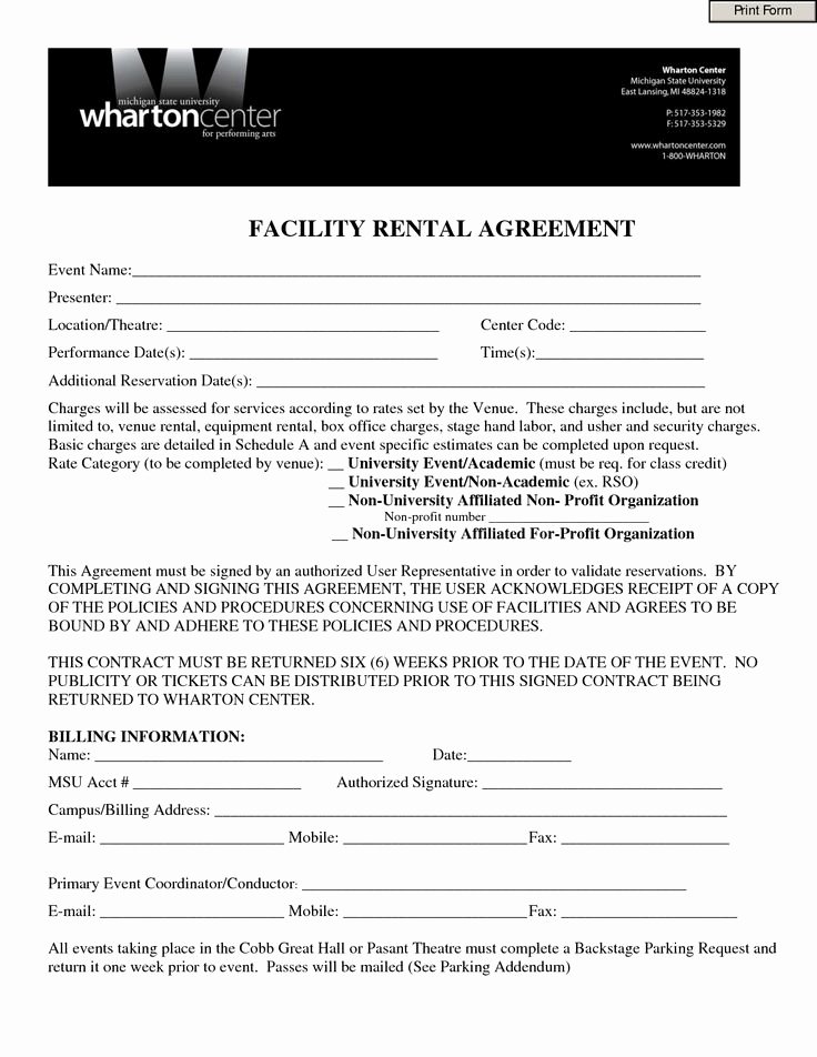 Party Rental Agreement Template Beautiful event Contract Template Invitation Templates Facility