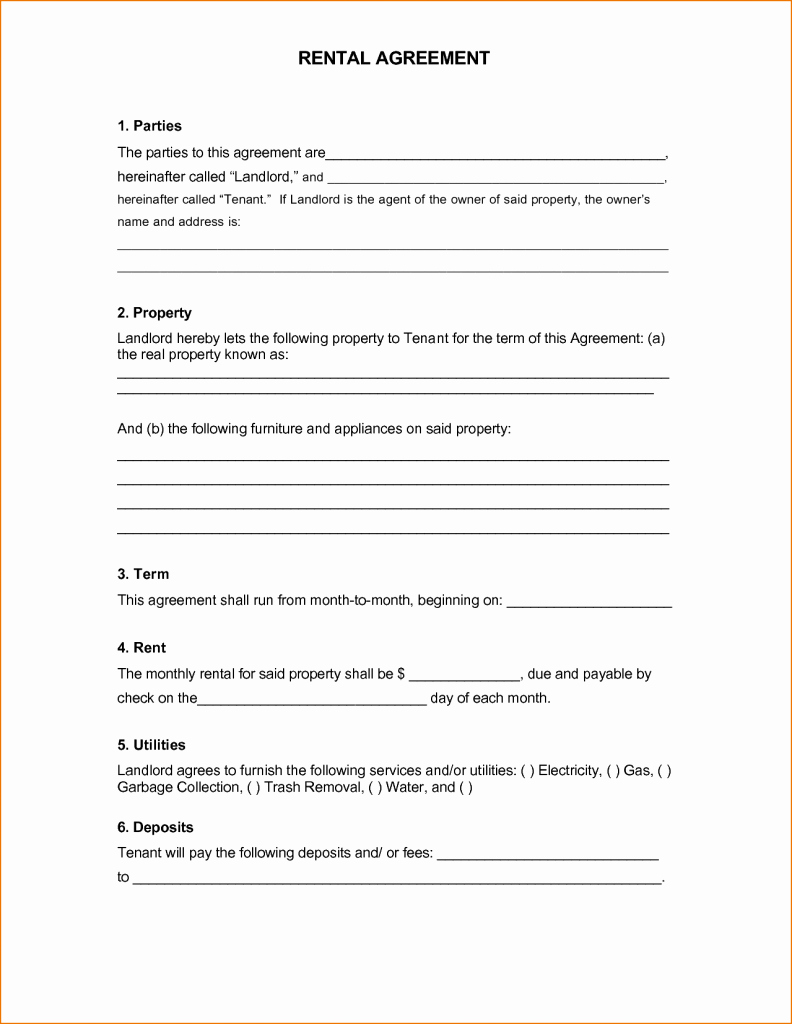 Party Rental Agreement Template Unique Printable Rental Agreement Template Example with Parties