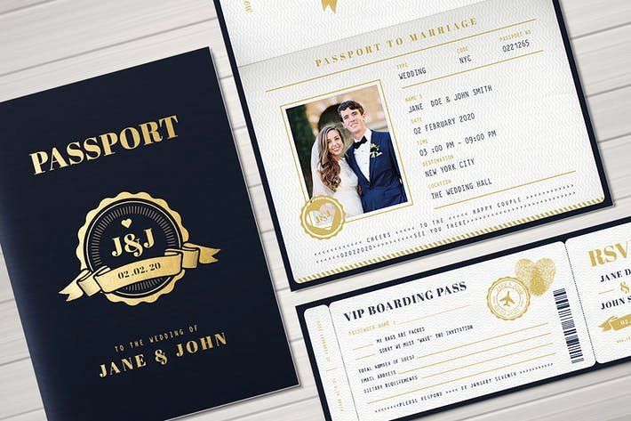 Passport Invitation Template Photoshop Elegant Passport Wedding Invitation by Vynetta On Envato Elements