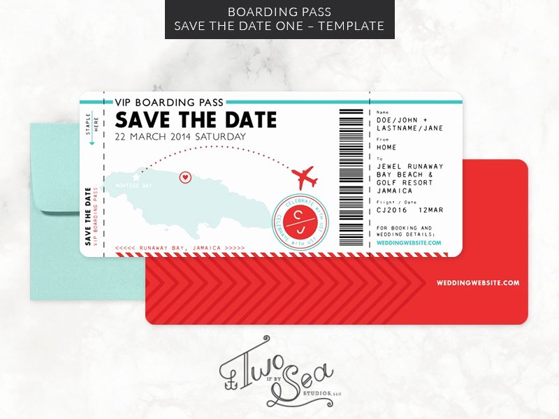 Passport Invitation Template Photoshop Lovely Boarding Pass Save the Date Template Wedding Templates