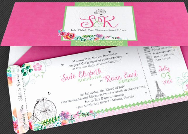 Passport Invitation Template Photoshop Luxury French Wedding Boarding Pass Invitation Template