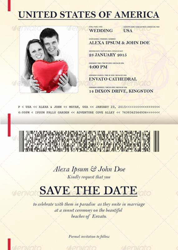 Passport Invitation Template Photoshop New Free Save the Date Templates for Word