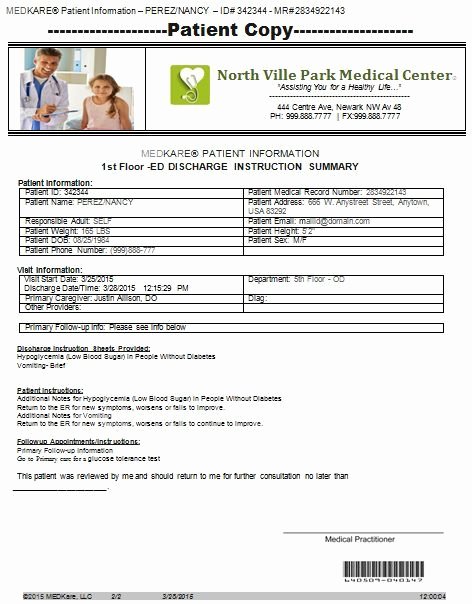 Patient Discharge form Template Best Of 24 Best Images About Doctors Note for Work On Pinterest