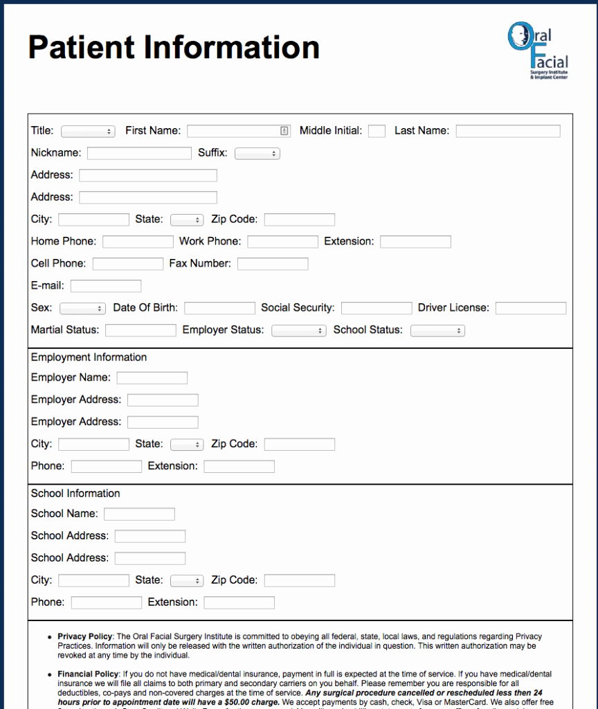 Patient Information Sheet Template Inspirational Line Medical form – Medical form Templates