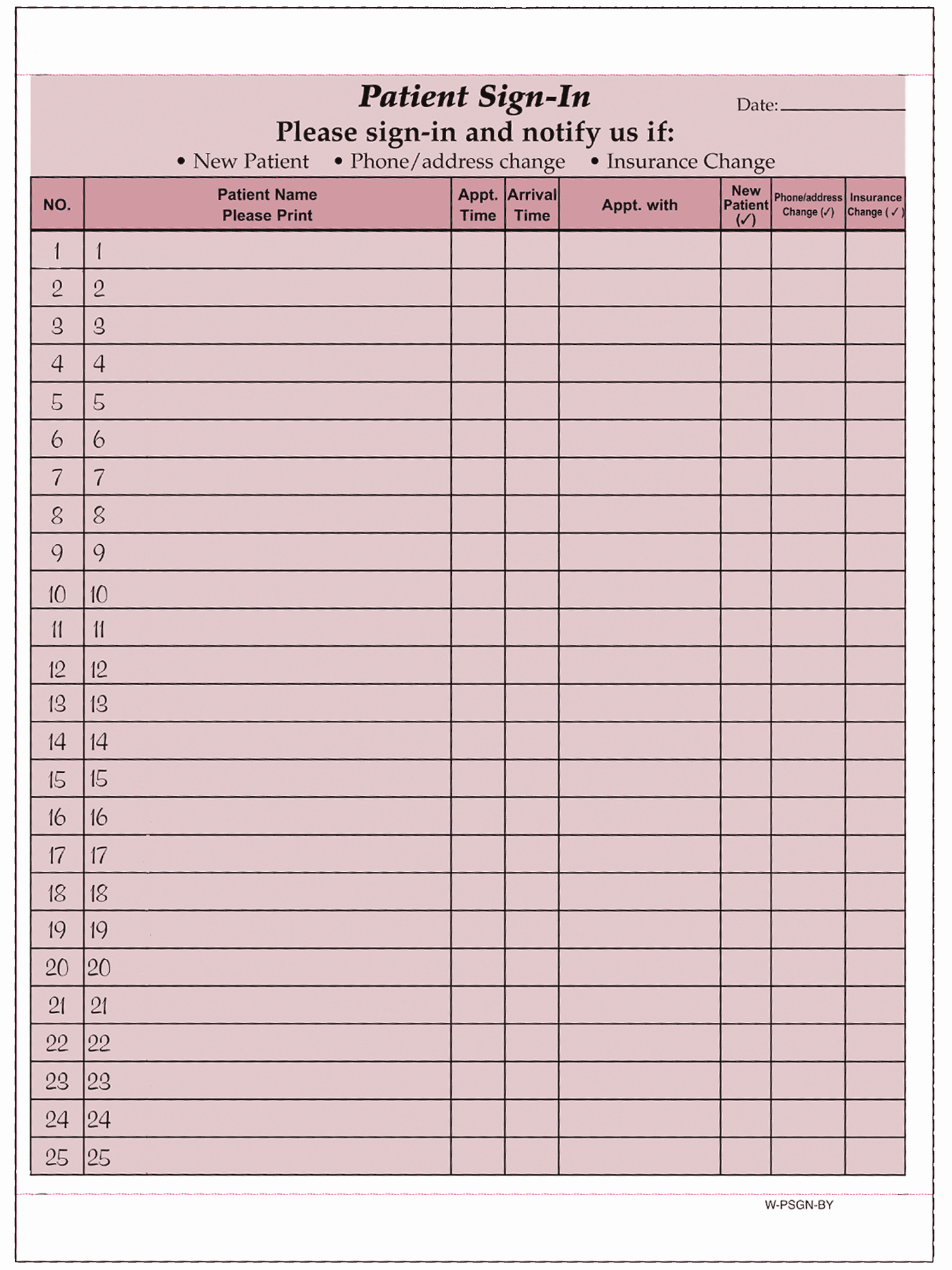 Patient Information Sheet Template Lovely Hipaa Patient Sign In Sheets