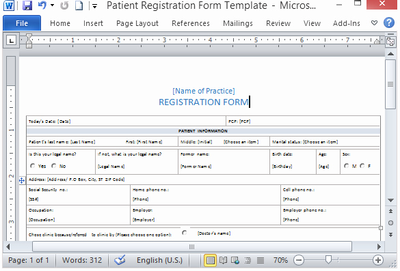 Patient Information Sheet Template Lovely Medical form Templates Microsoft Word