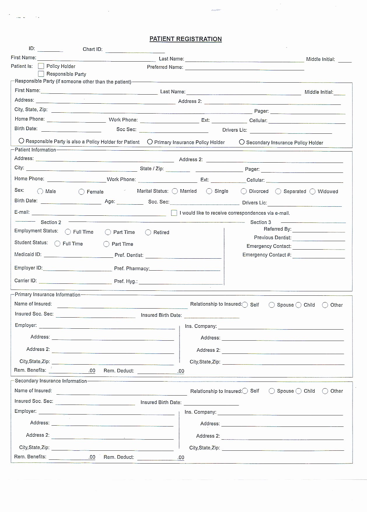 Patient Medical History form Template Awesome Printable Patient forms – Justice Family Dentistry