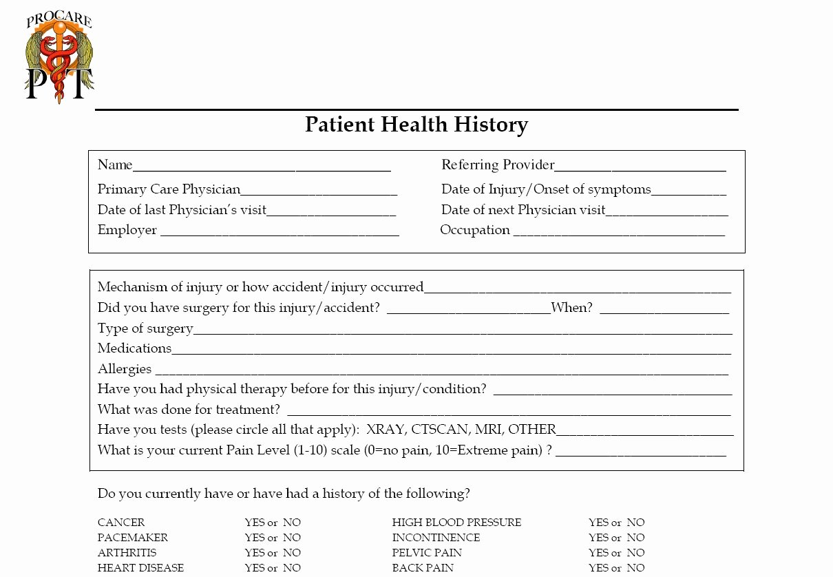 Patient Medical History form Template Best Of 28 Of Personal Medical History form Template