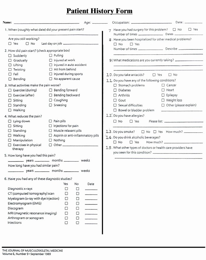 Patient Medical History form Template Fresh Medical History form Template Driverlayer Search Engine