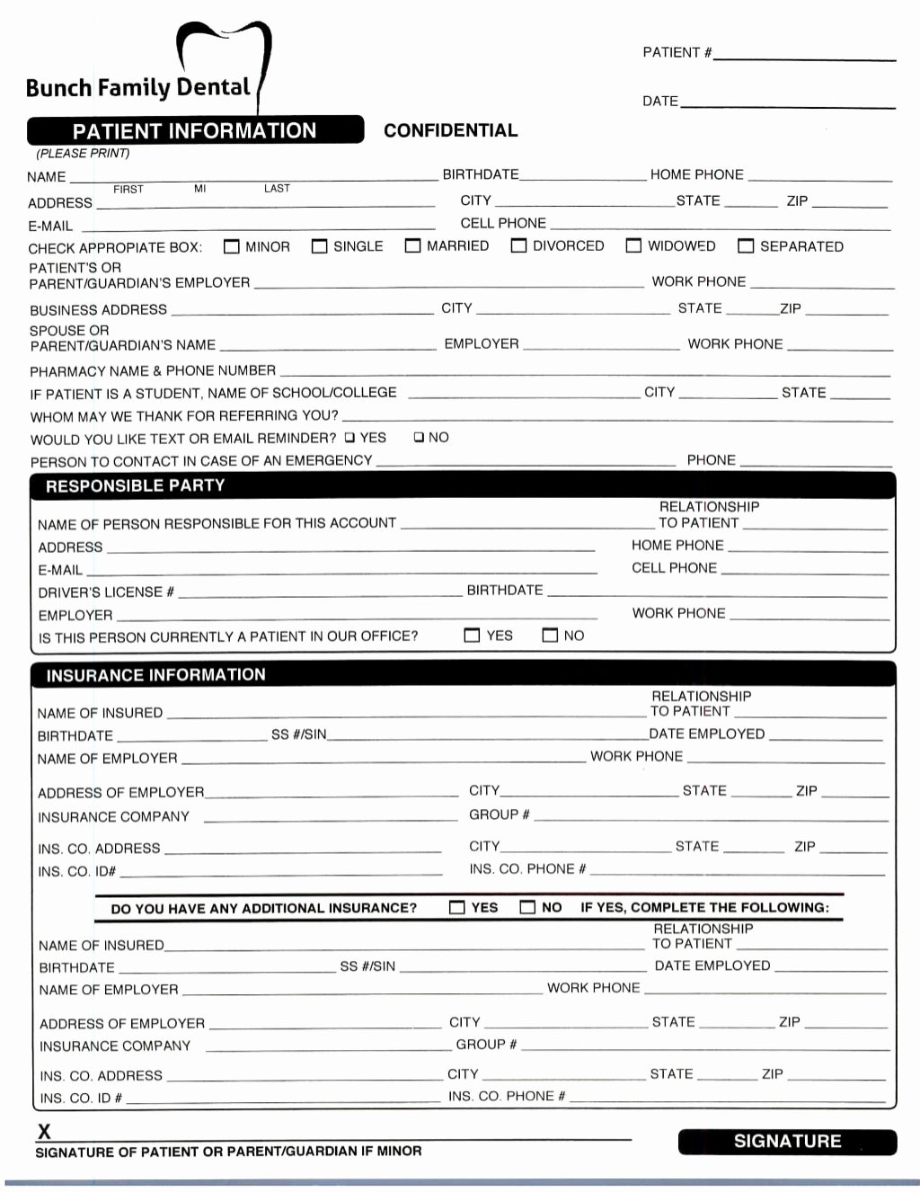 Patient Medical History form Template Fresh New Patient Registration &amp; Medical History forms