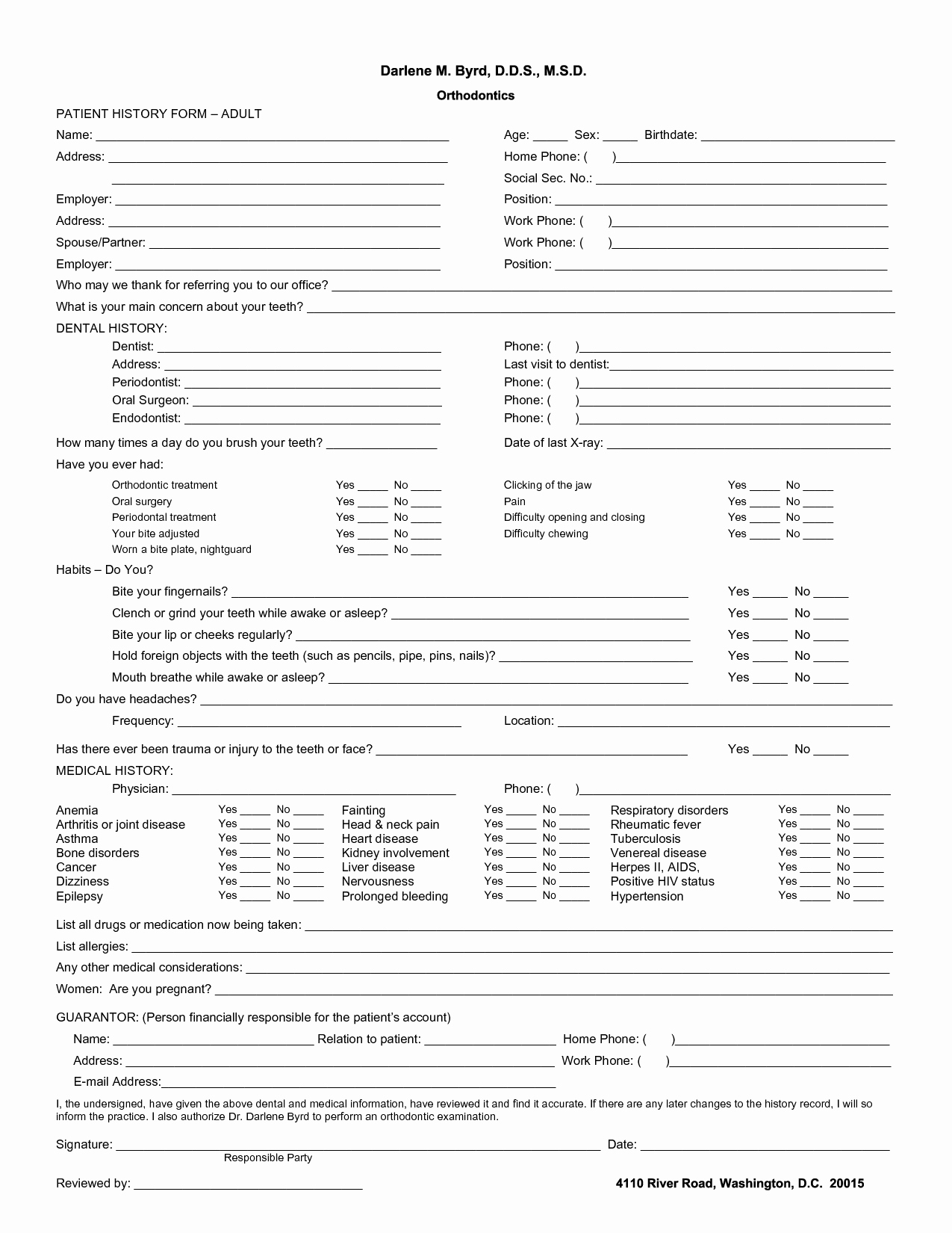 Patient Medical History form Template Inspirational 29 Of Patient Medical form Template