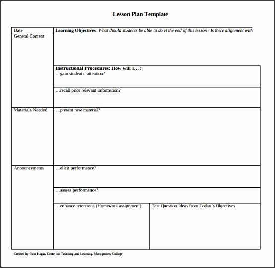 Pe Lesson Plan Template Blank Fresh 9 Teaching Plan Template Sampletemplatess Sampletemplatess