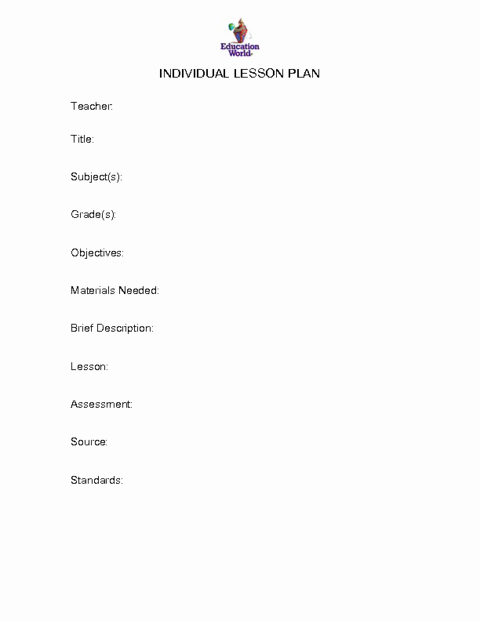 Pe Lesson Plan Template Blank Luxury Blank Lesson Plan Template